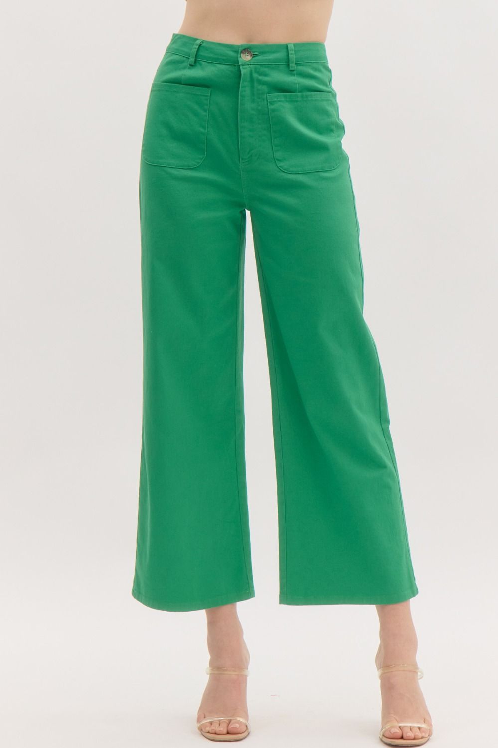 Entro Wide Leg Ankle Length Pants