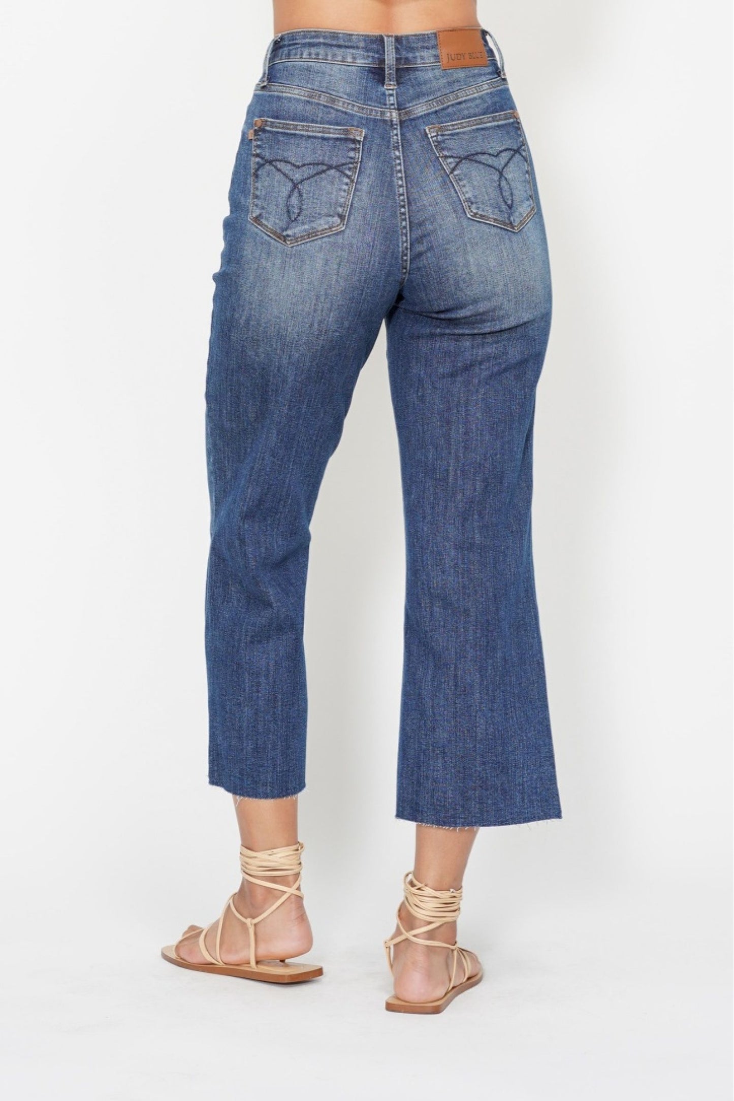 Judy Blue High Waist Cropped Wide Leg Jeans