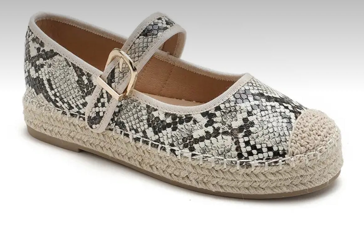 Snake Skin Espadrille