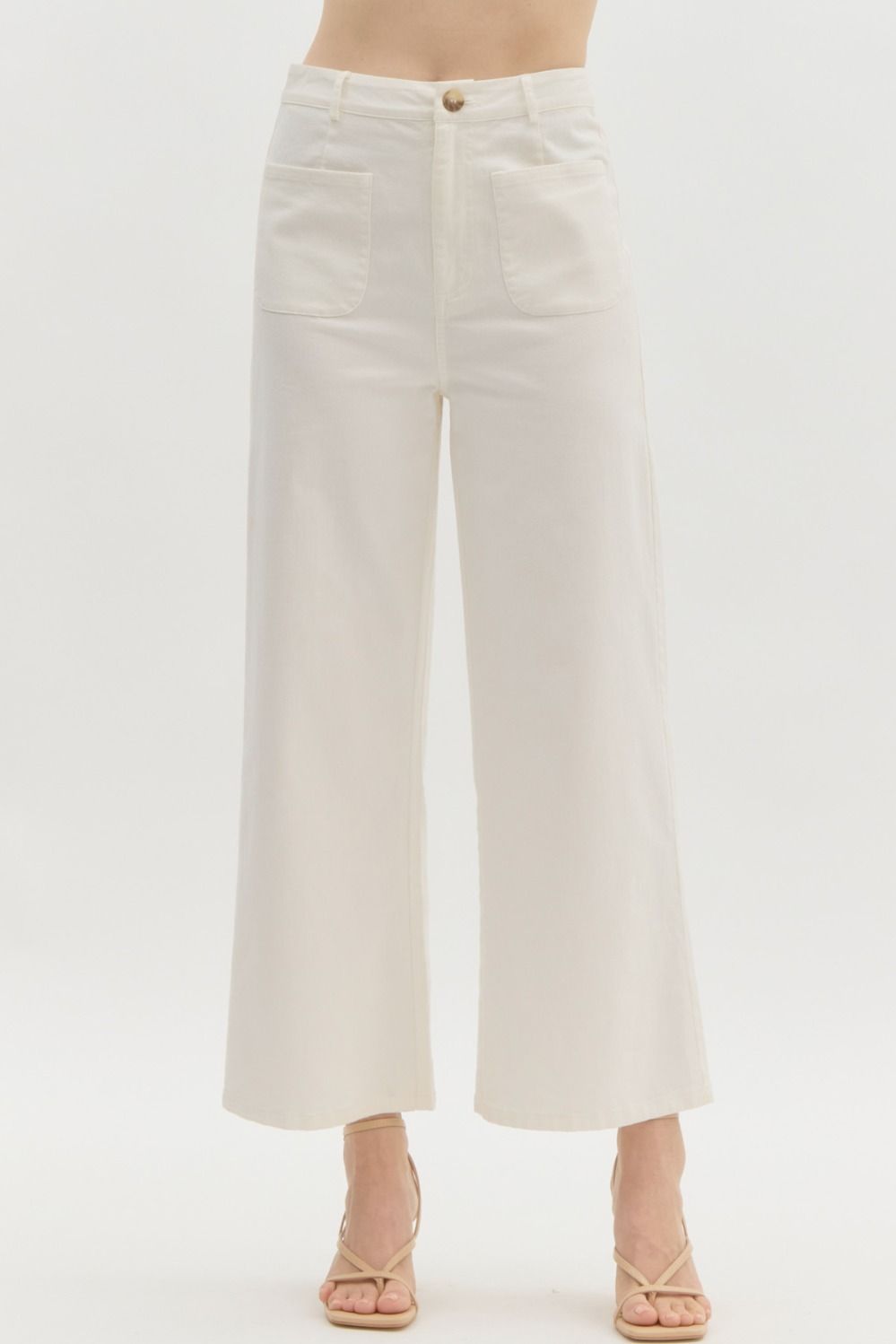 Entro Wide Leg Ankle Length Pants
