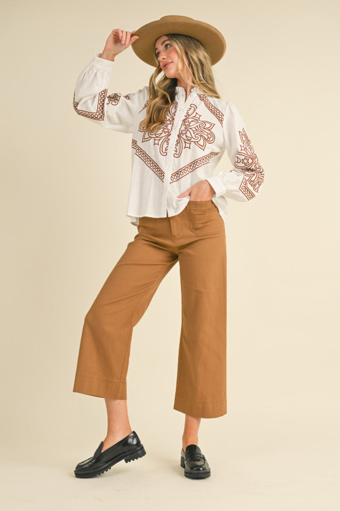 &Merci Patch Pocket Cropped Pants