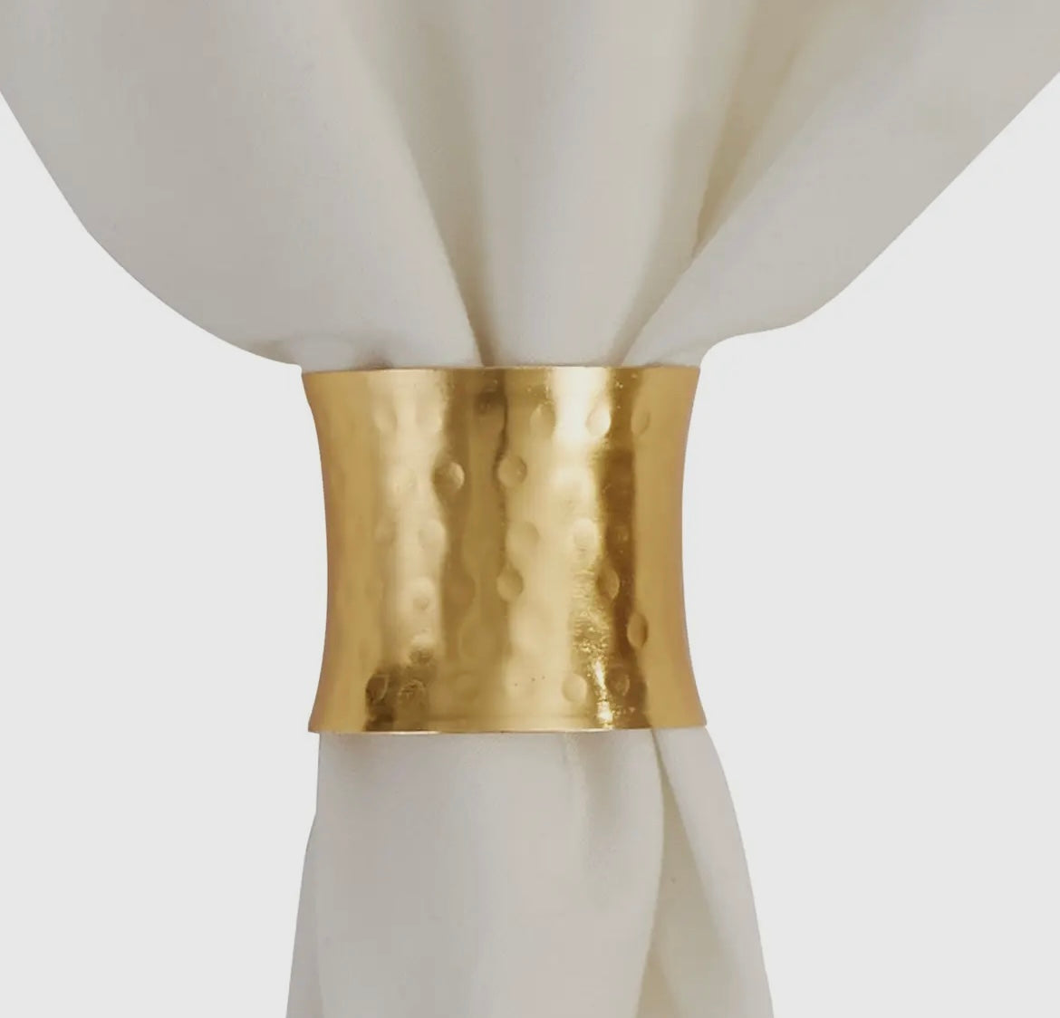 Gold Hammered Napkin Ring
