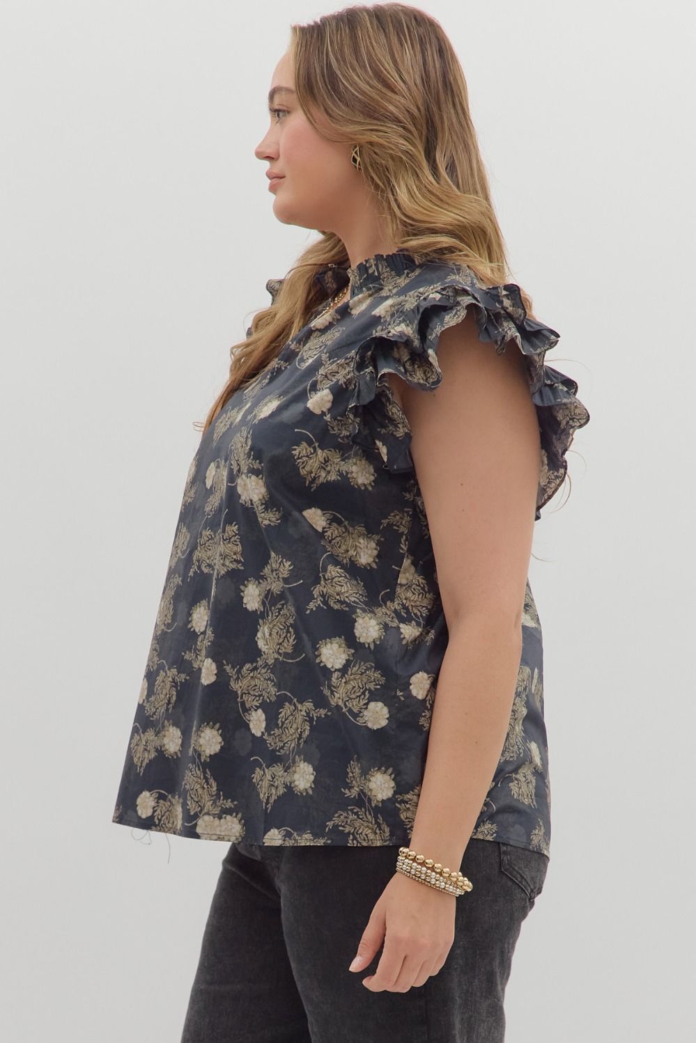 Morgan Dark Navy Plus Size Top