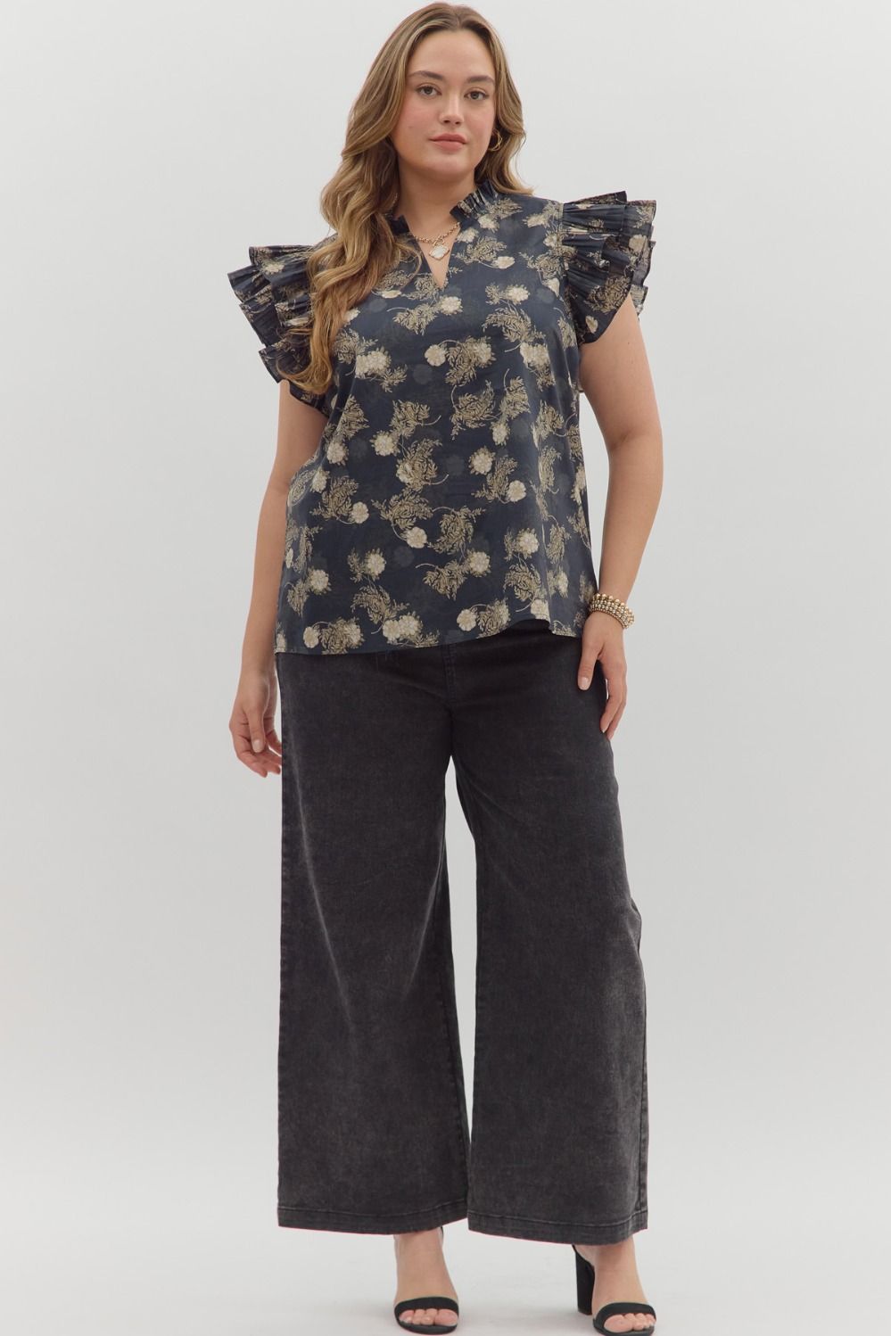 Morgan Dark Navy Plus Size Top