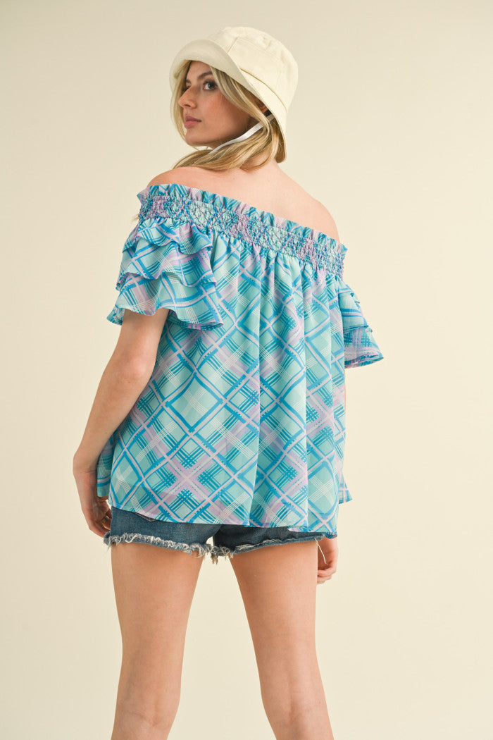 Rita Plaid Top