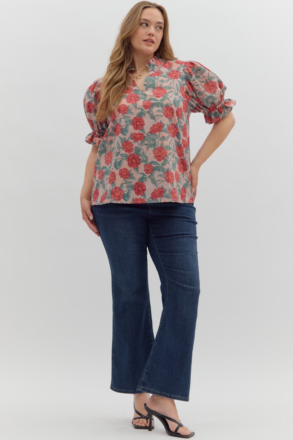 The Aileen Floral Plus Size Top