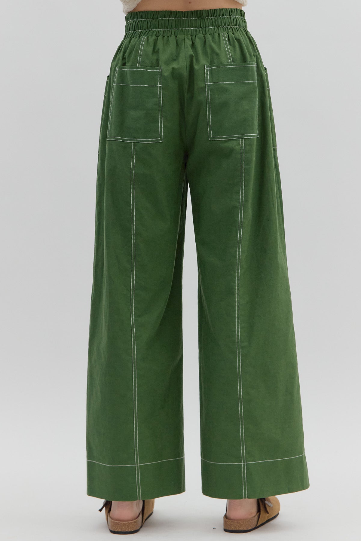 Entro Drawstring Wide Leg Pants