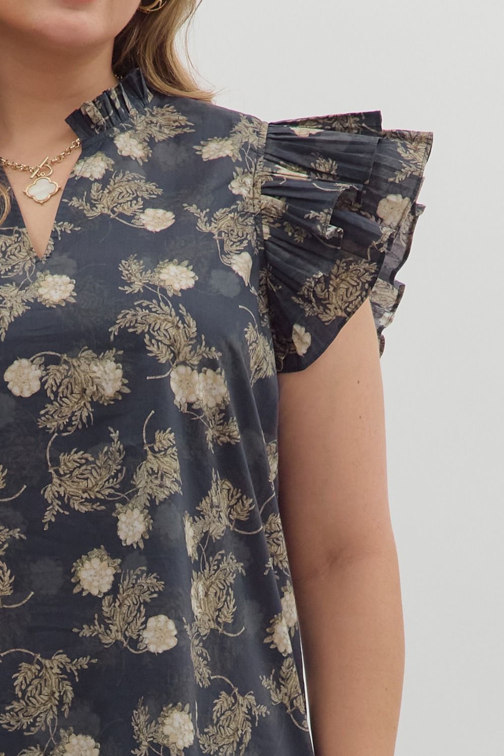 Morgan Dark Navy Plus Size Top