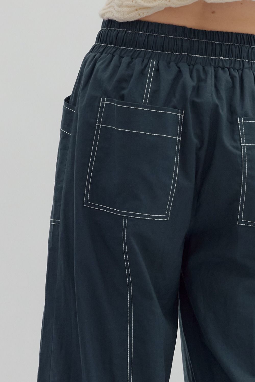 Entro Drawstring Wide Leg Pants