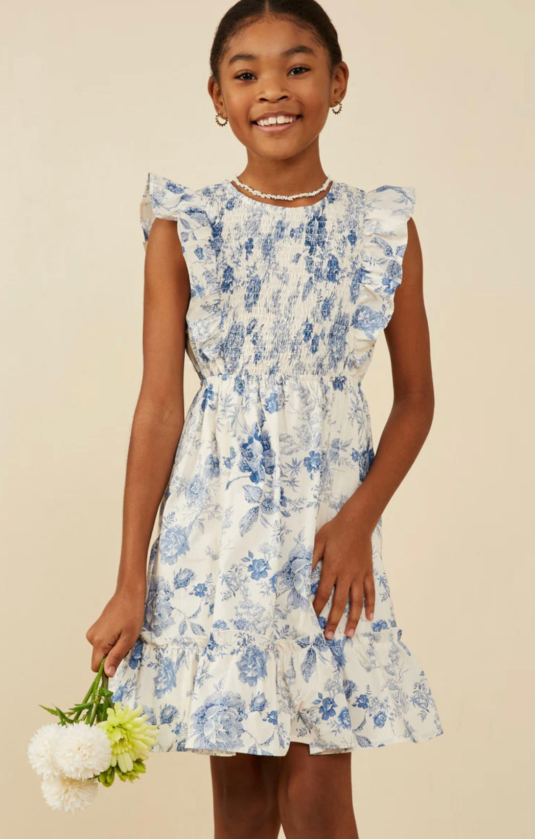 Esther Blue Floral Dress