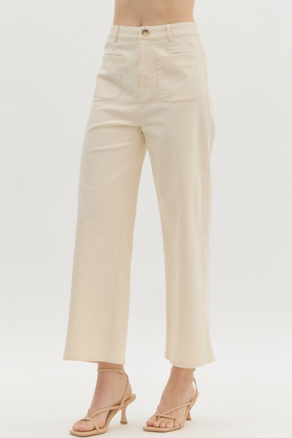 Entro Wide Leg Ankle Length Pants