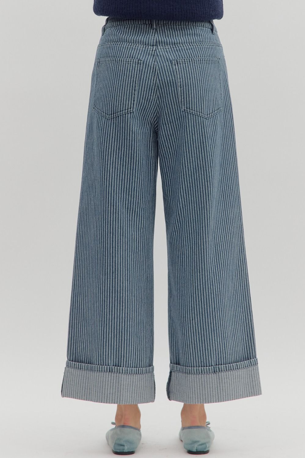 Entro Striped Denim Slacks