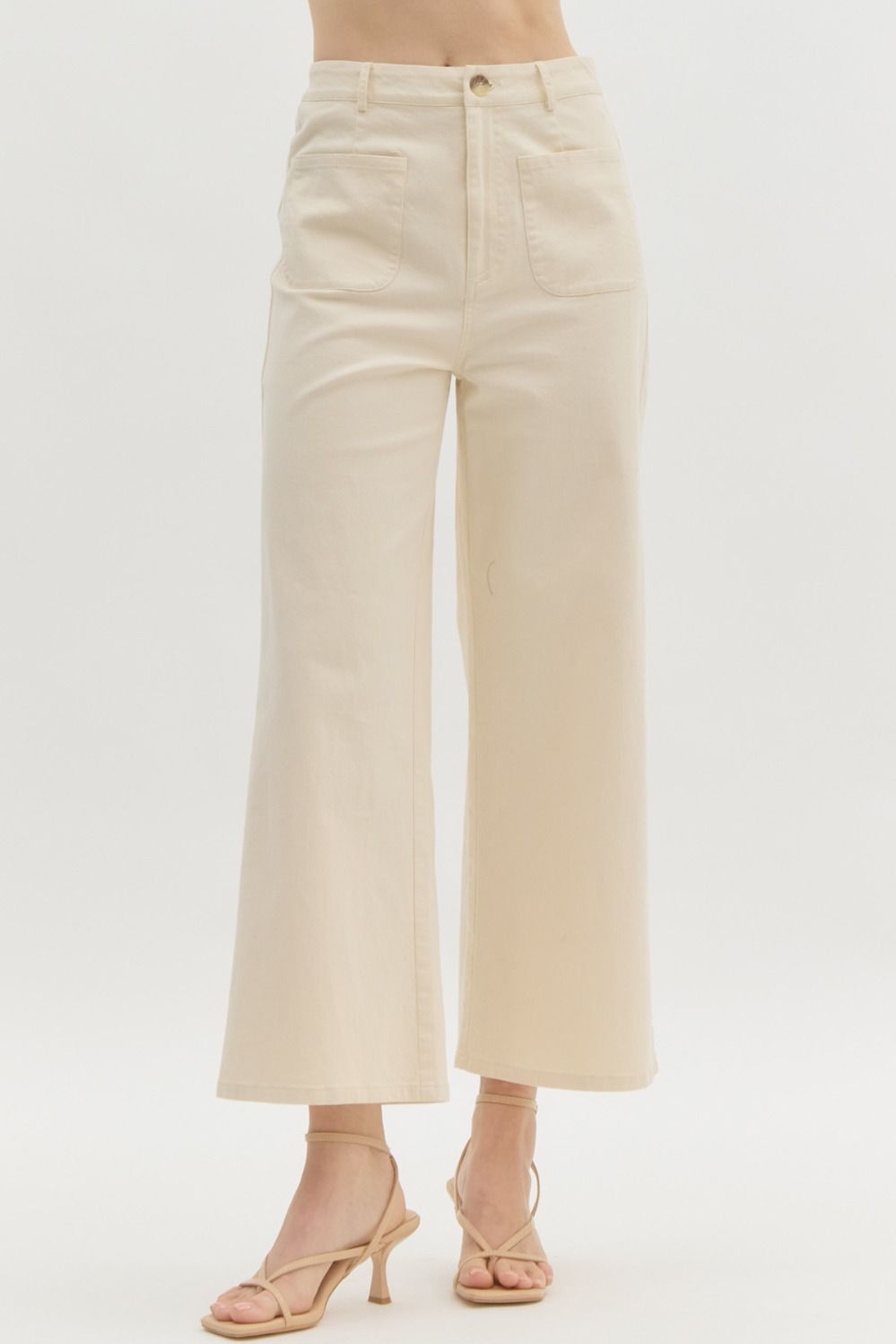 Entro Wide Leg Ankle Length Pants