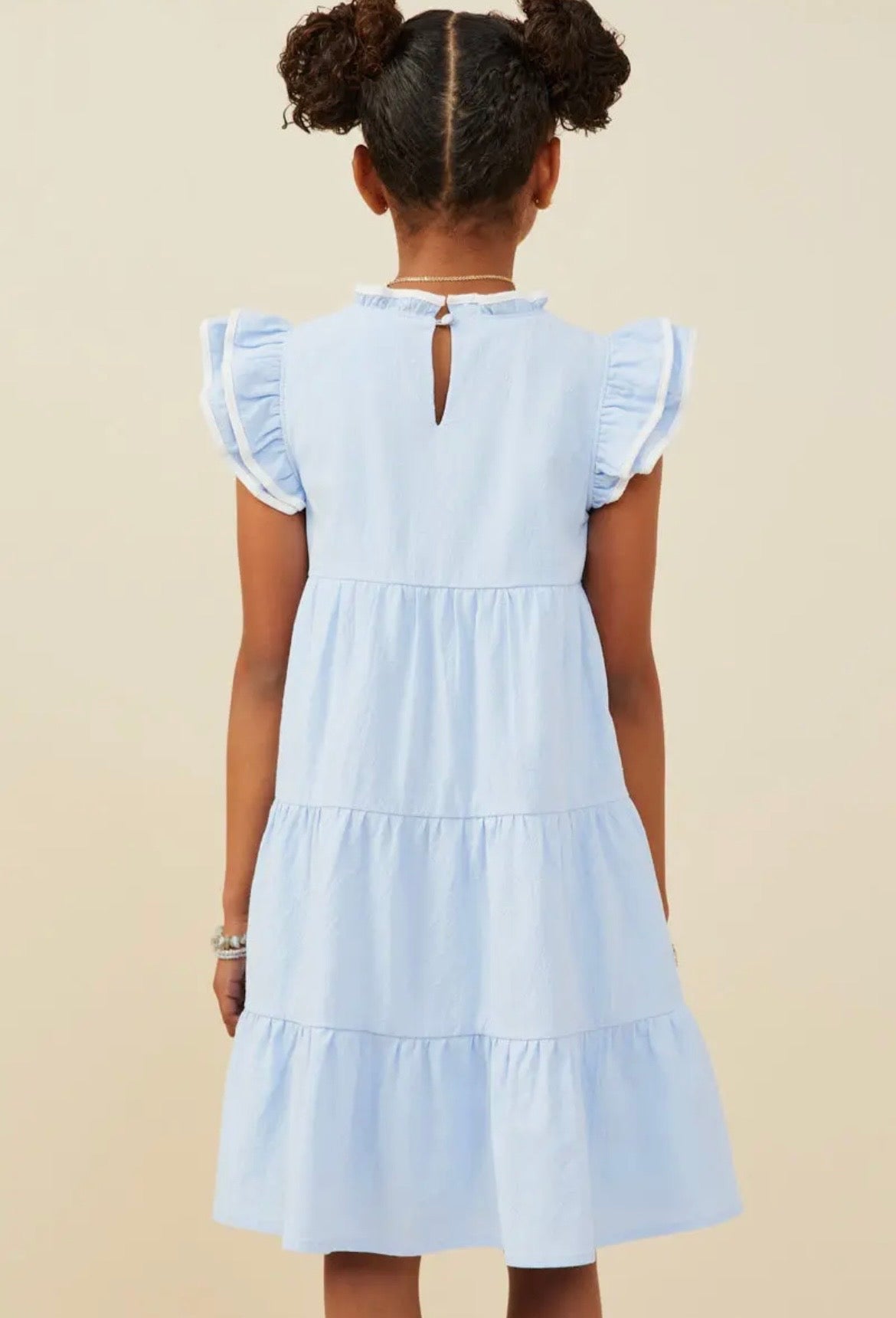 Hayden Tiered Flutter Sleeve Dress