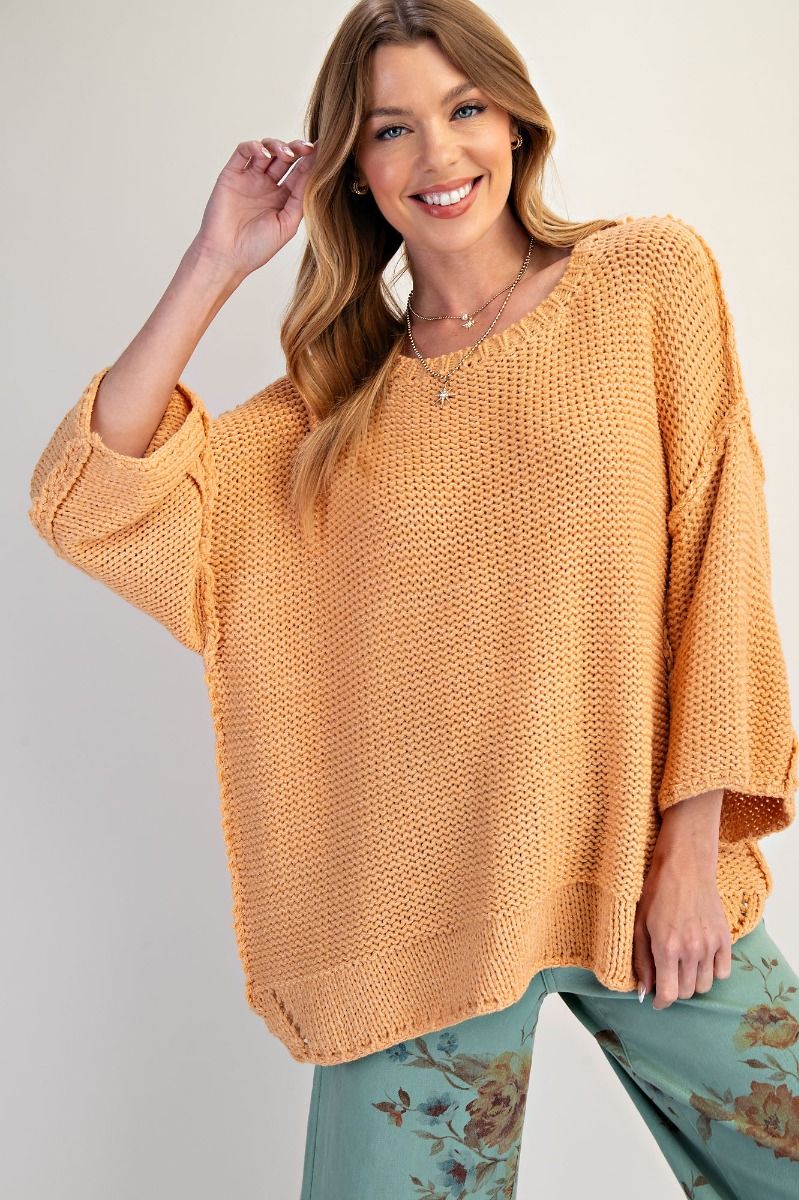 The Dolman 3/4 Sleeve Plus Size Sweater