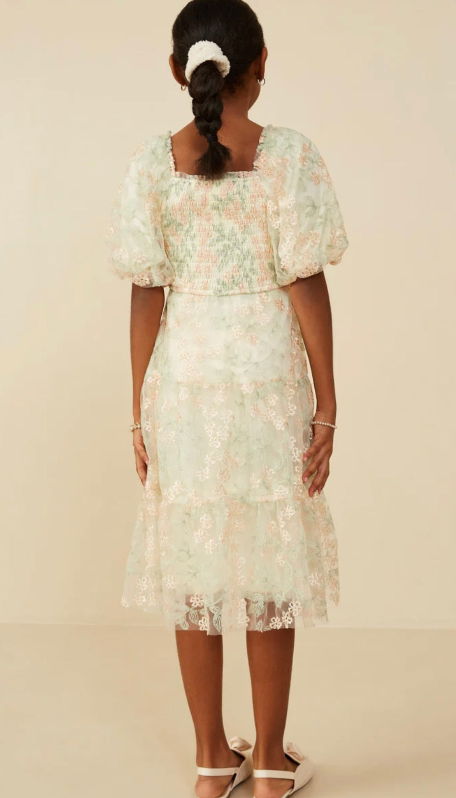 Stephanie Ivory Floral Dress