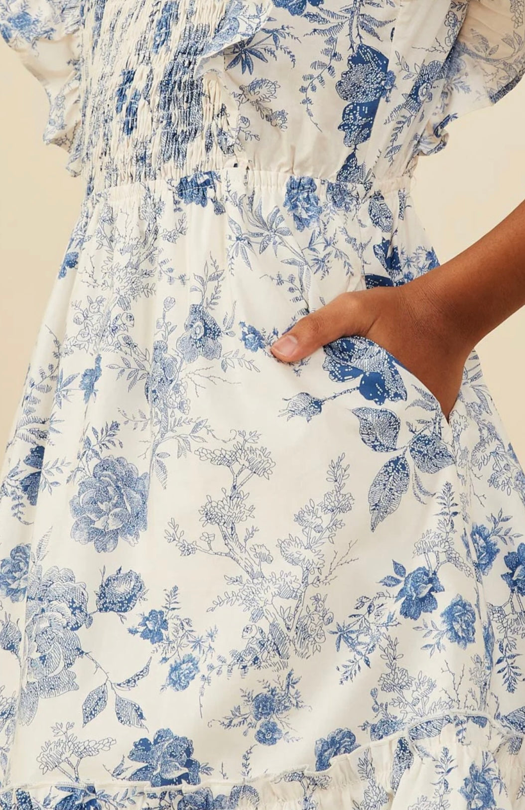 Esther Blue Floral Dress