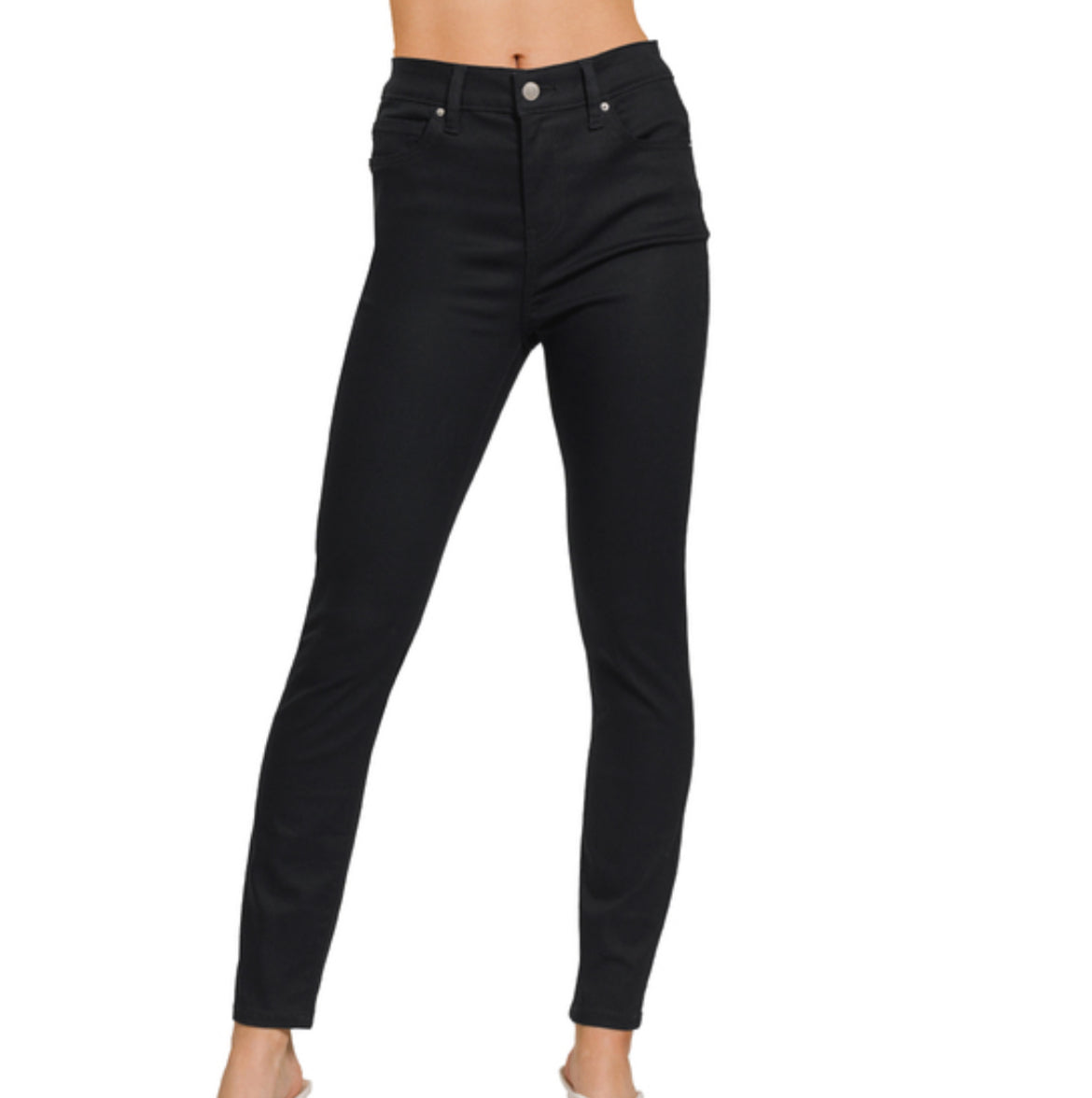 Zenana Black Skinny Denim Pants