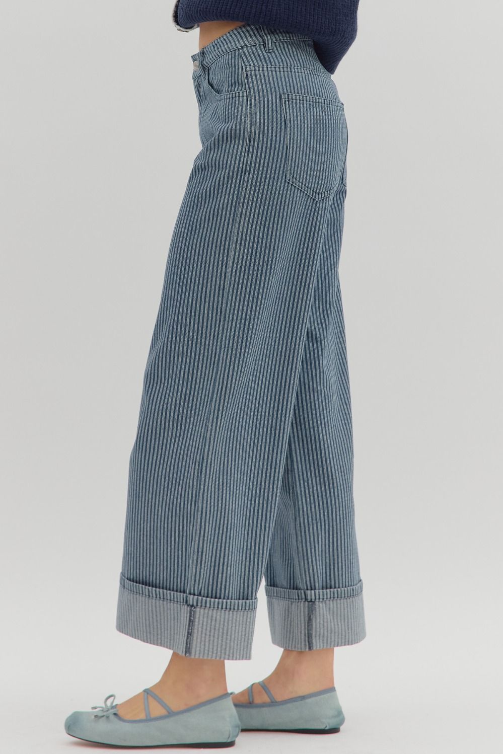 Entro Striped Denim Slacks