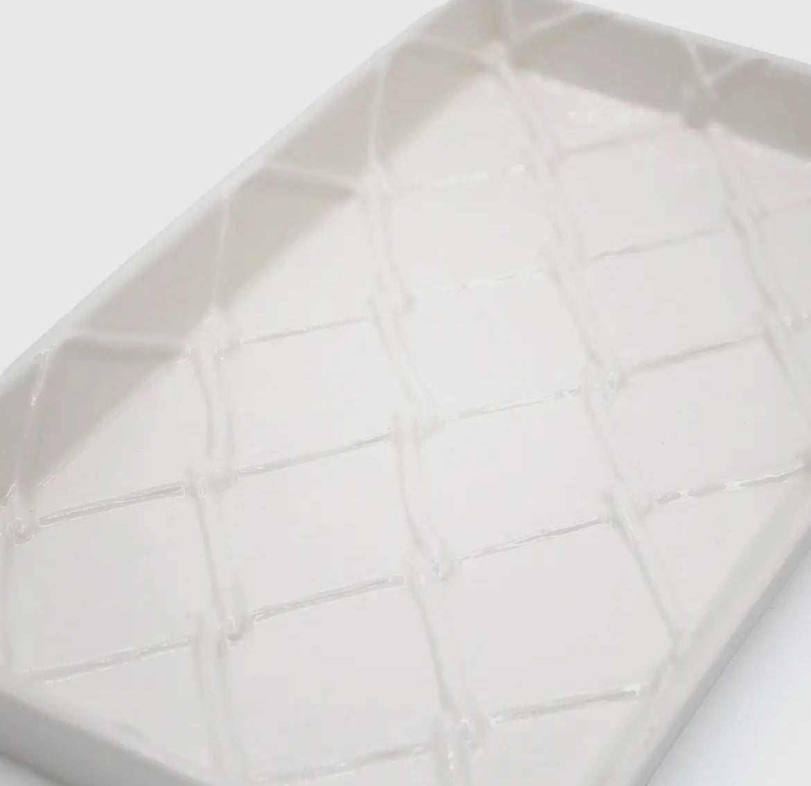 8 Oak Lane White Textured Soap Dish