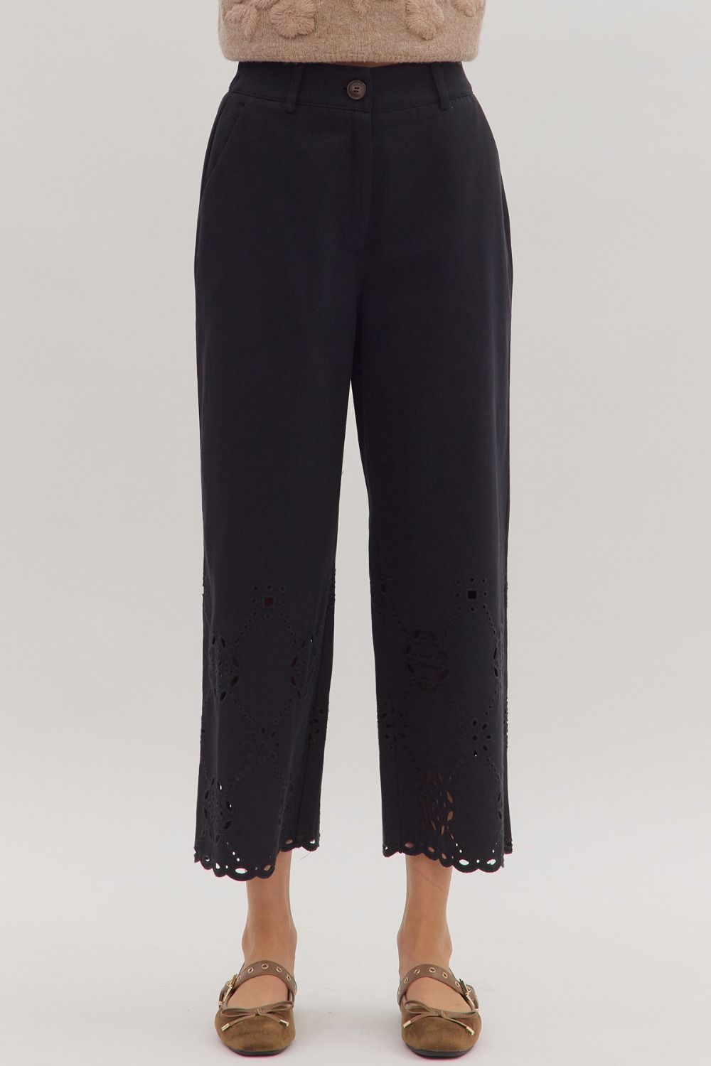 Entro Eyelet Detailed Pants