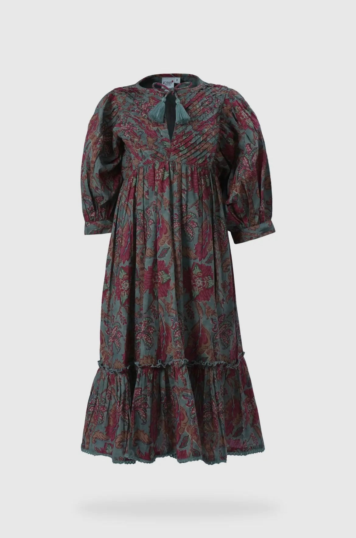 girls cotton maxi dress Girl long dress / girl flower dress / organic cotton Milimilu.com