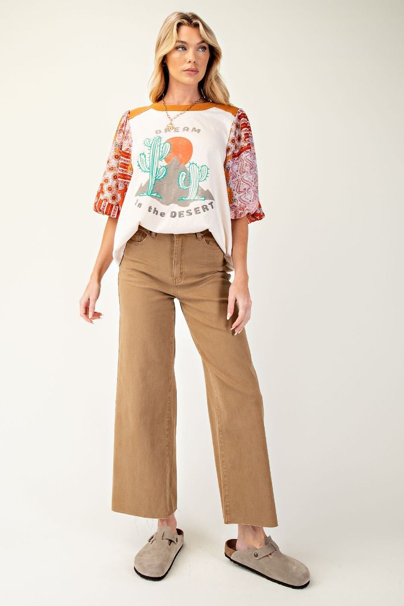 Easel Colored Soft Stretch Denim Pants