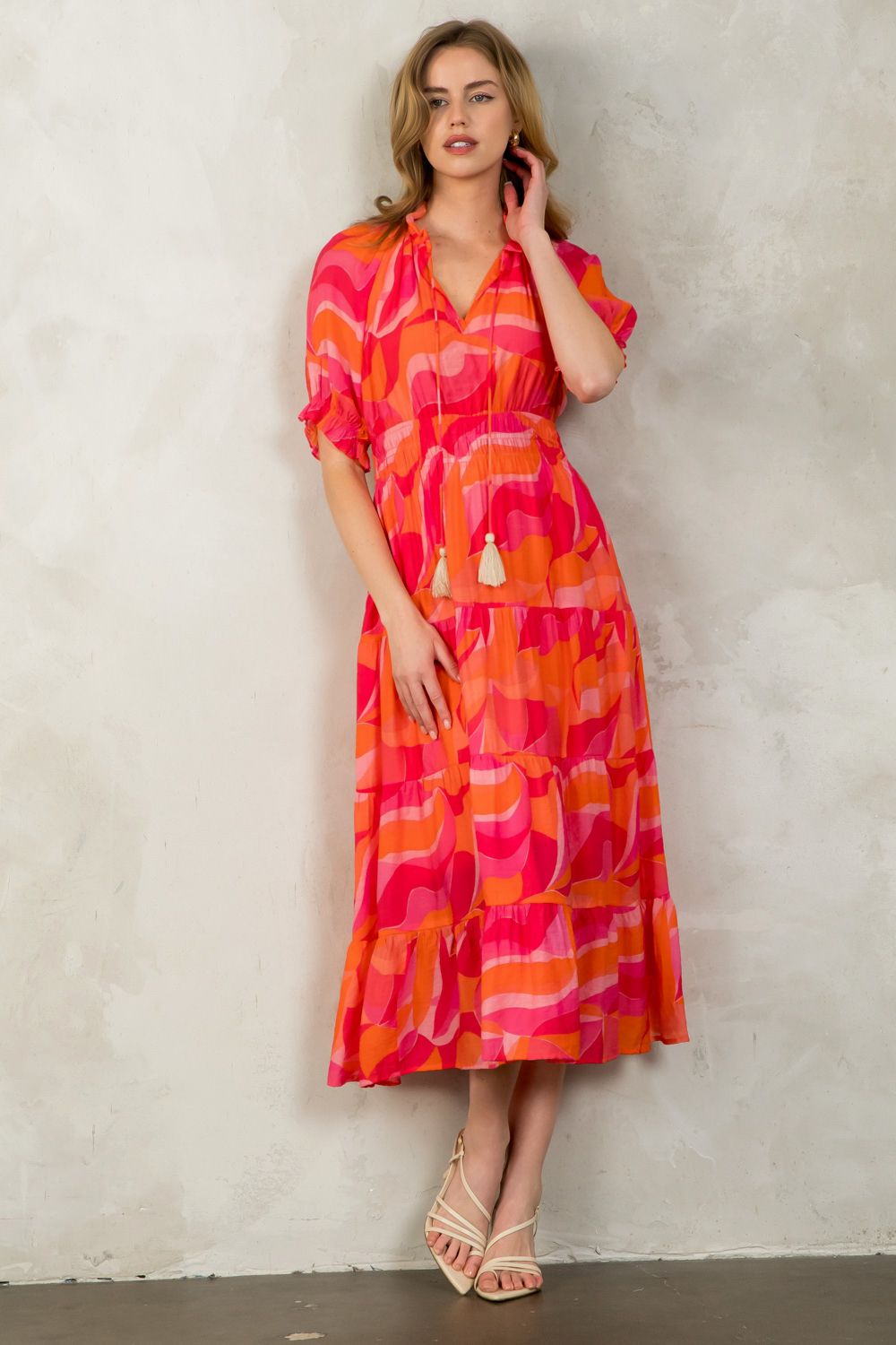Rebecca Lynn Tassle Tie Dress