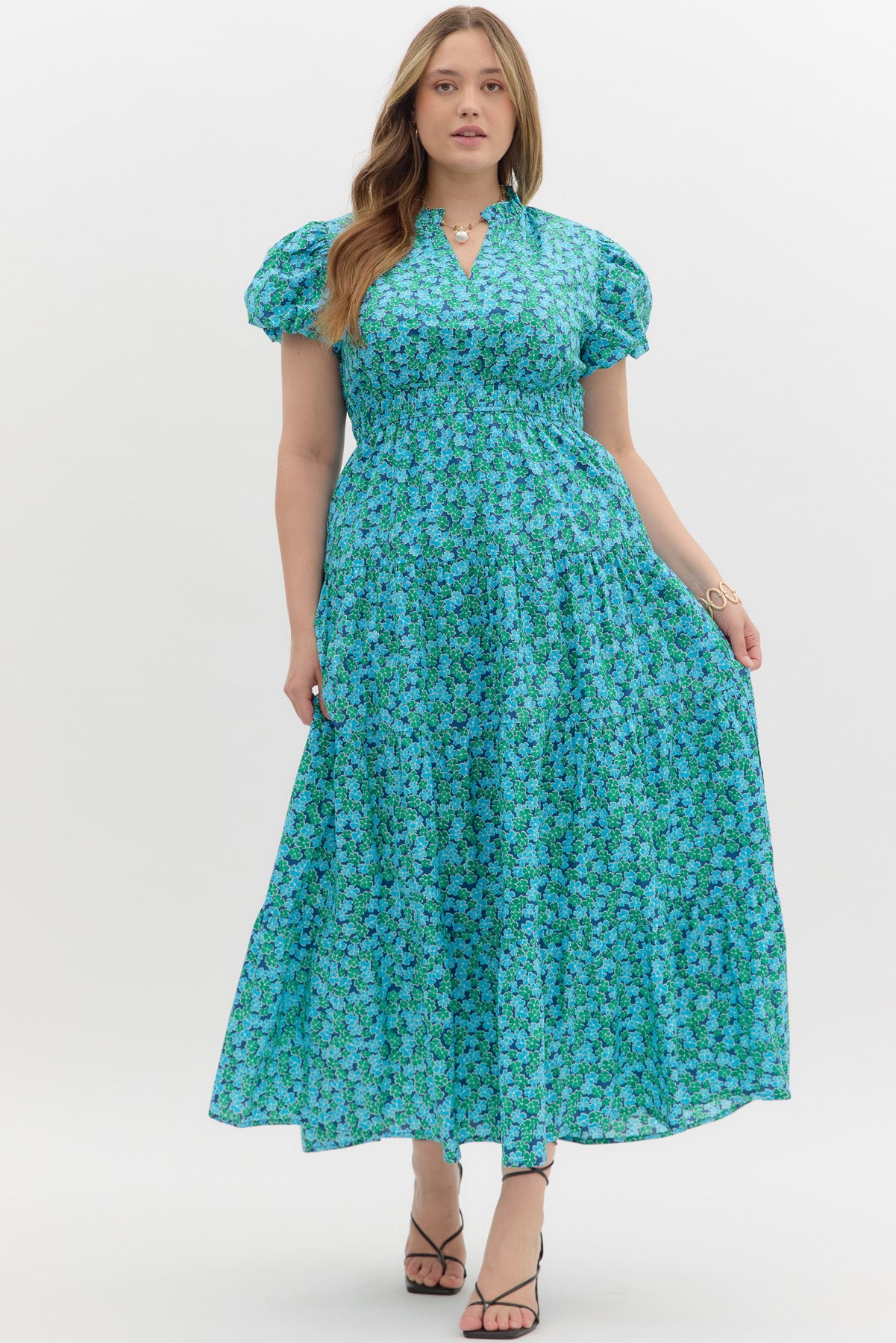 Brooklee Plus Size Smocked Waist Maxi Dress