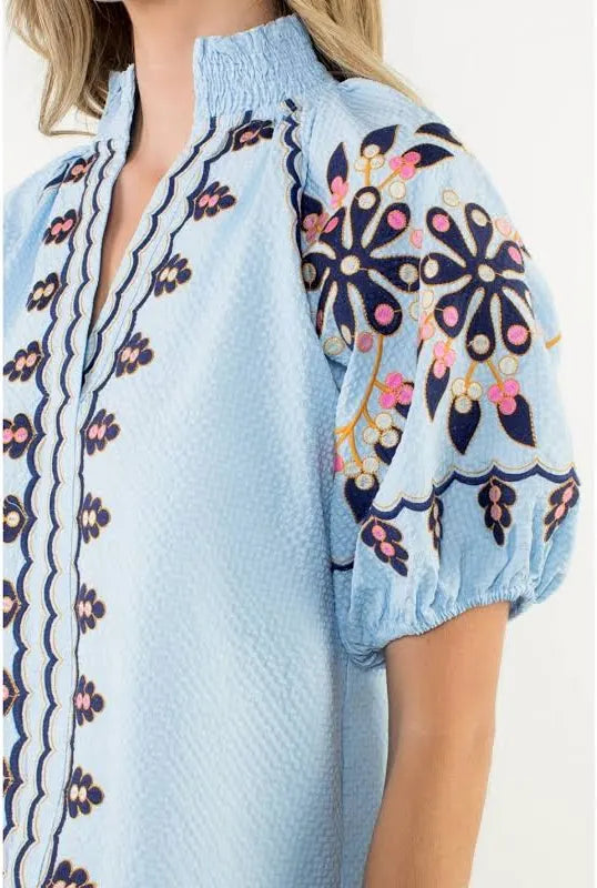 Joella Embroidered THML Top