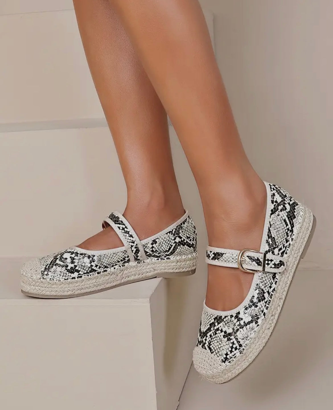 Snake Skin Espadrille - Clearance
