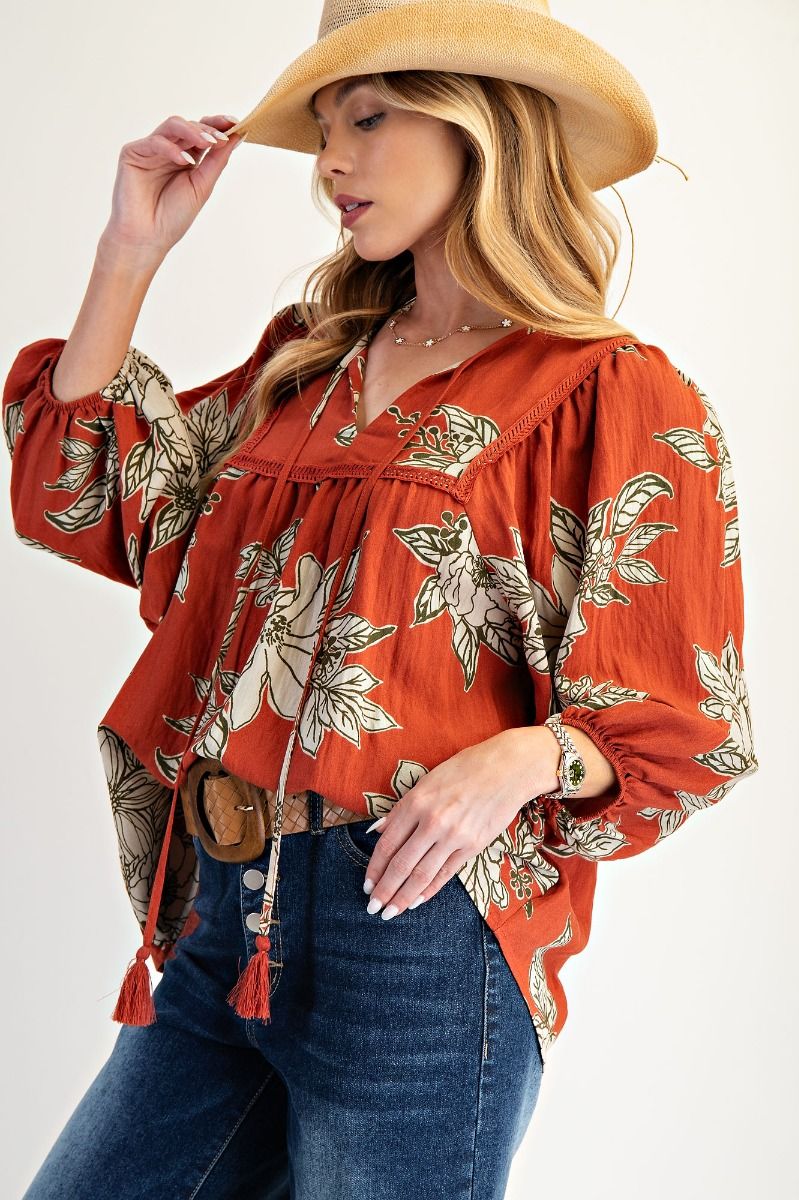The Darcy Top (Plus Size Available in Navy)