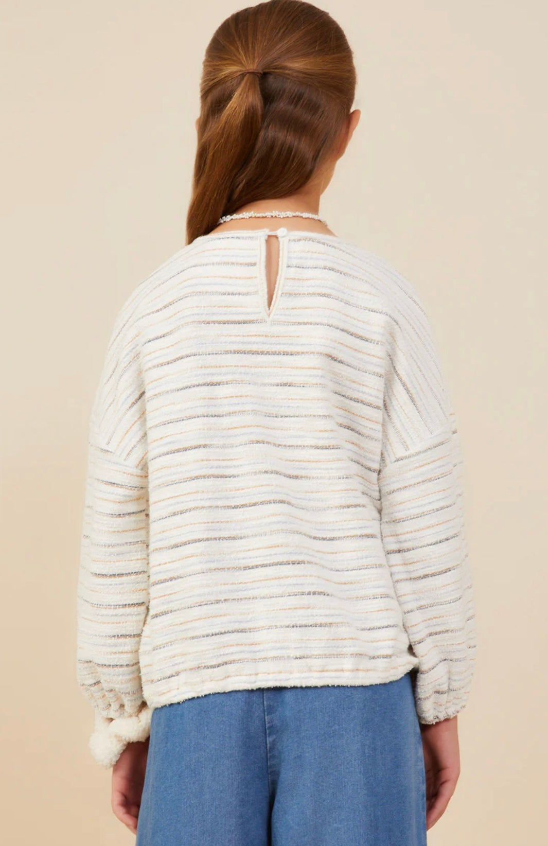 Hayden Girls Ivory Terry Knit Top