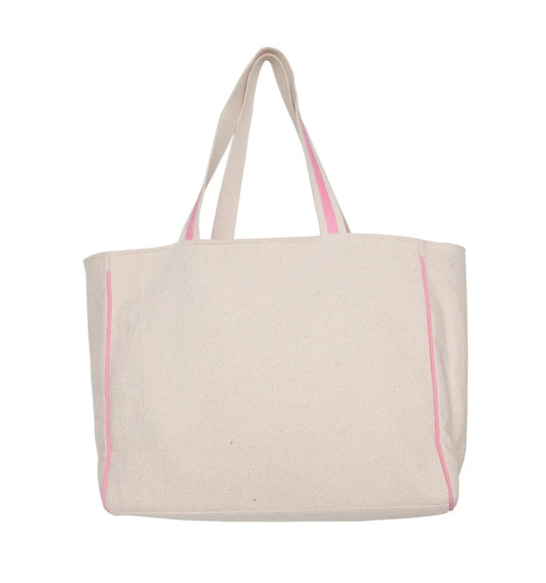 Pink Sequin Coquette Bow Canvas Tote Bag