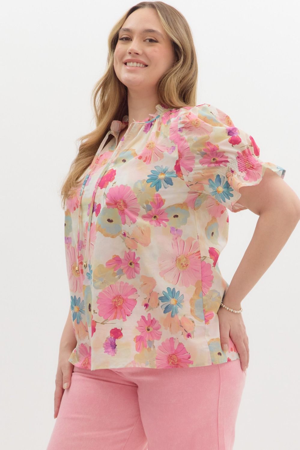 Darlene Floral Plus Size Top