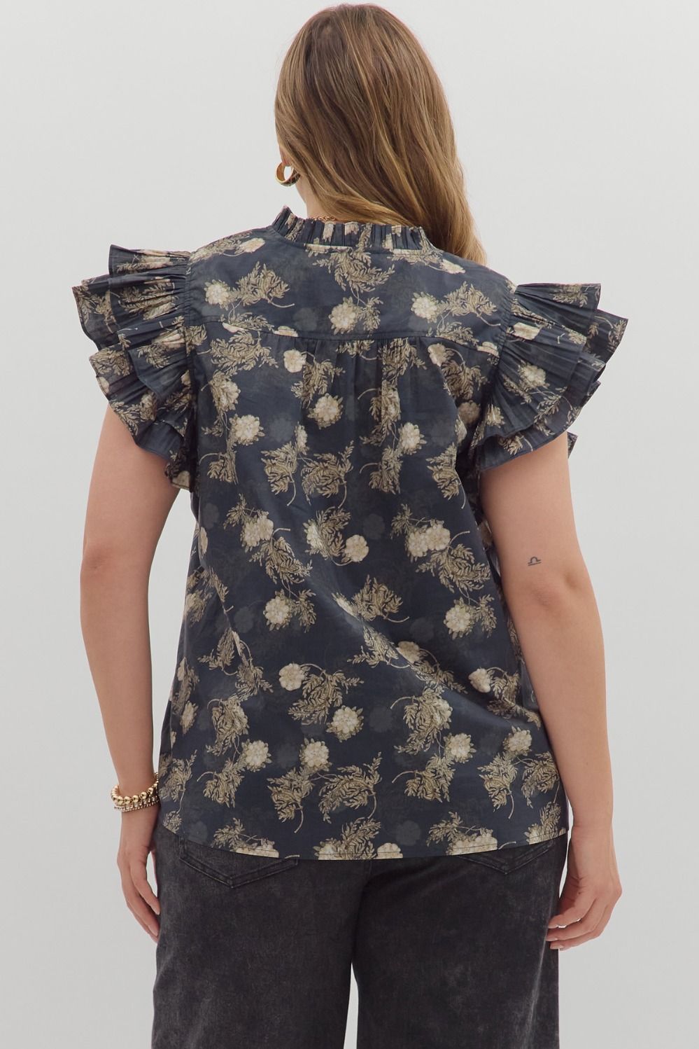 Morgan Dark Navy Plus Size Top