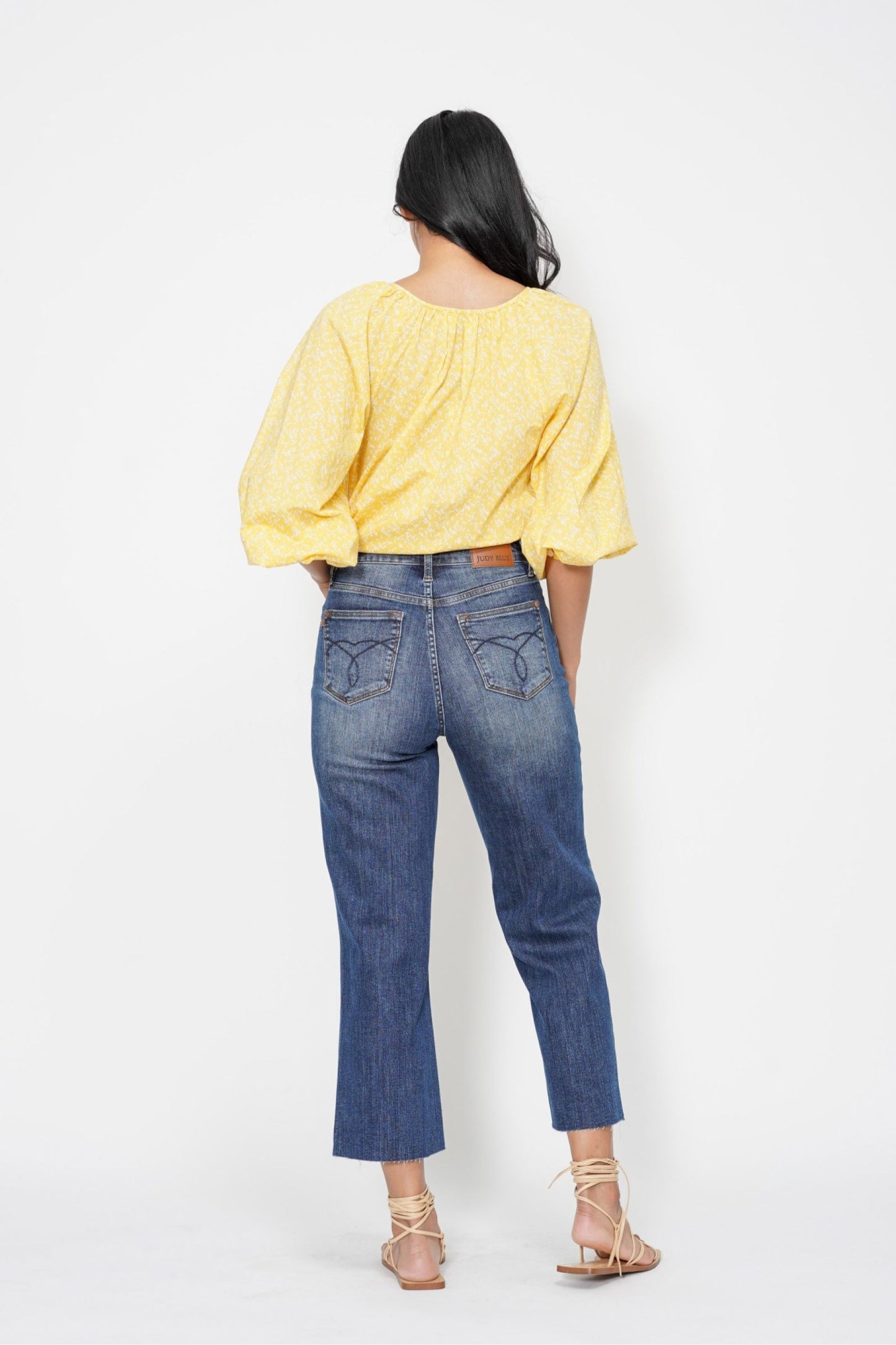 Judy Blue High Waist Cropped Wide Leg Jeans