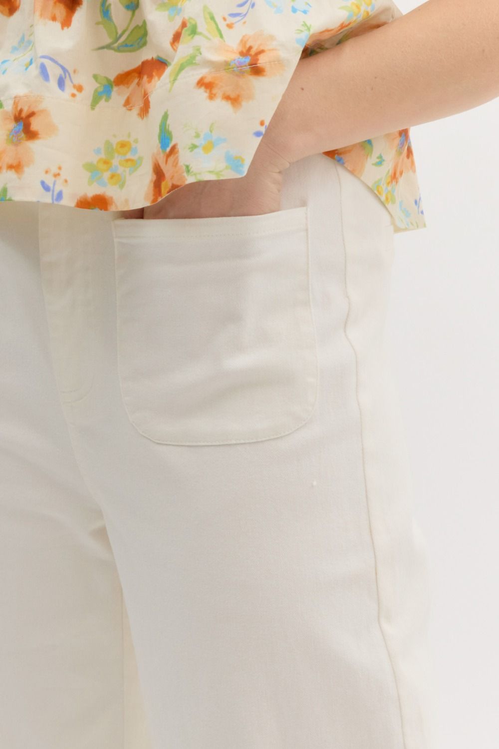 Entro Wide Leg Ankle Length Pants
