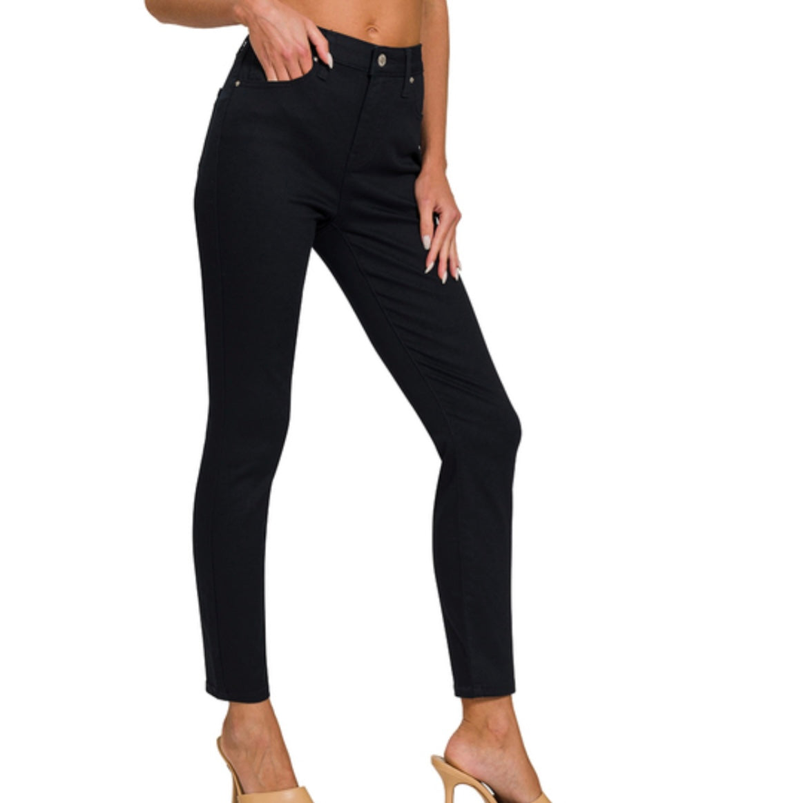 Zenana Black Skinny Denim Pants
