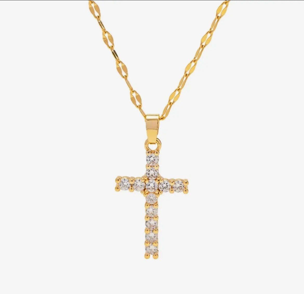ChanSuttPearls Sparkle Cross Necklace