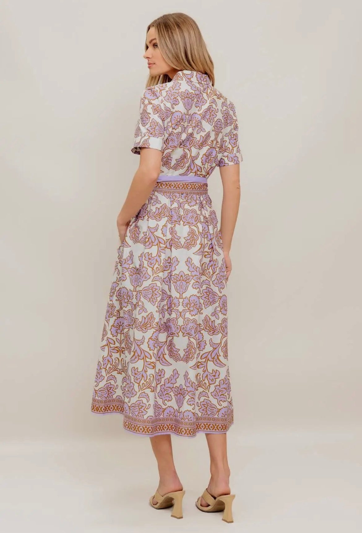 Darlene Lavender and Ivory Dress