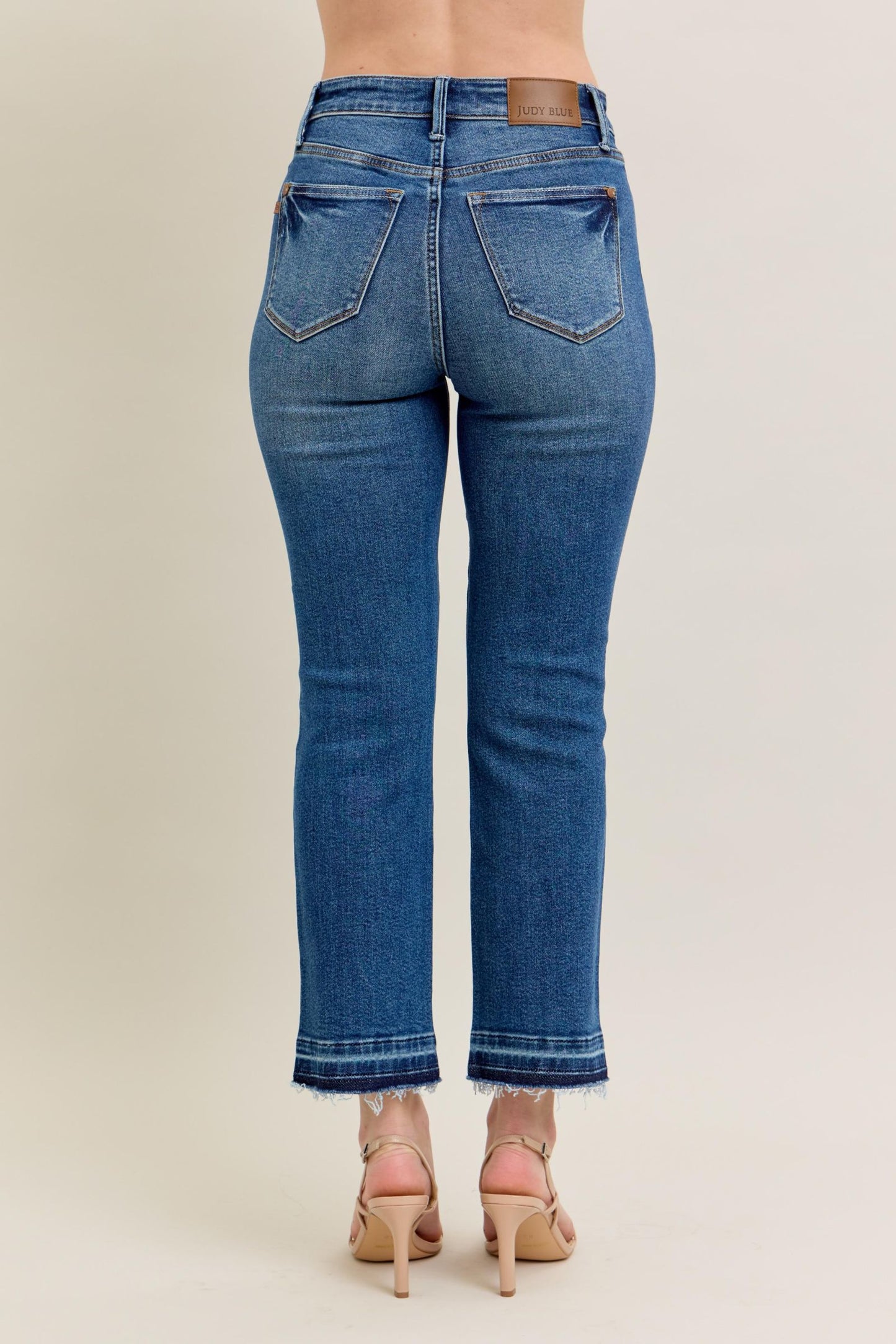 Judy Blue High Rise Vintage Released Hem Cropped Jeans