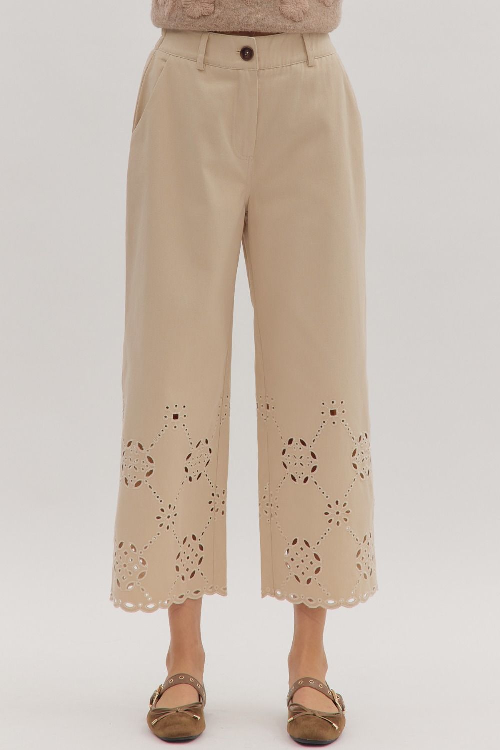 Entro Eyelet Detailed Pants