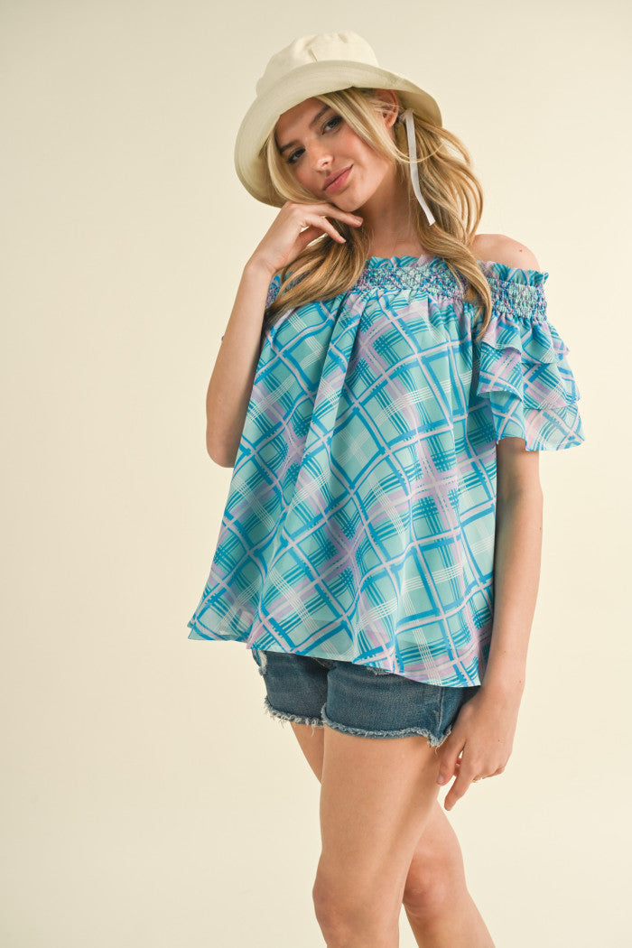 Rita Plaid Top