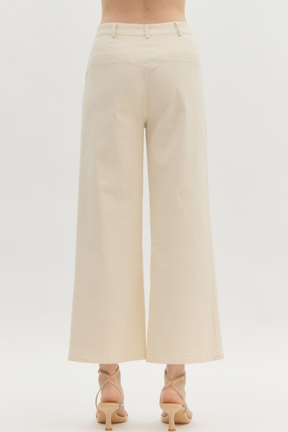Entro Wide Leg Ankle Length Pants