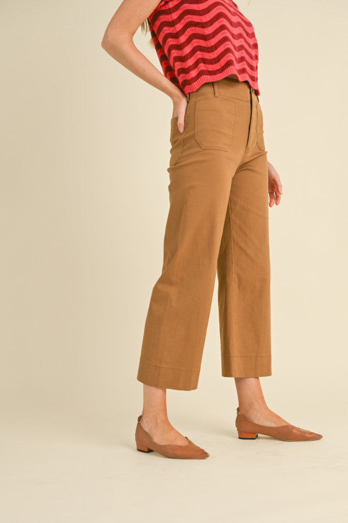 &Merci Patch Pocket Cropped Pants