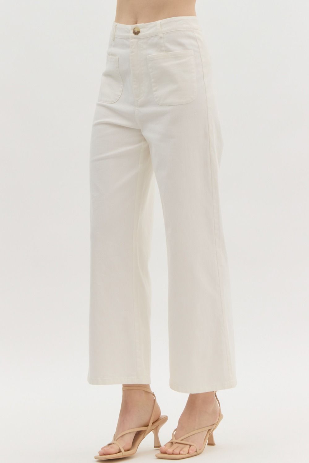 Entro Wide Leg Ankle Length Pants