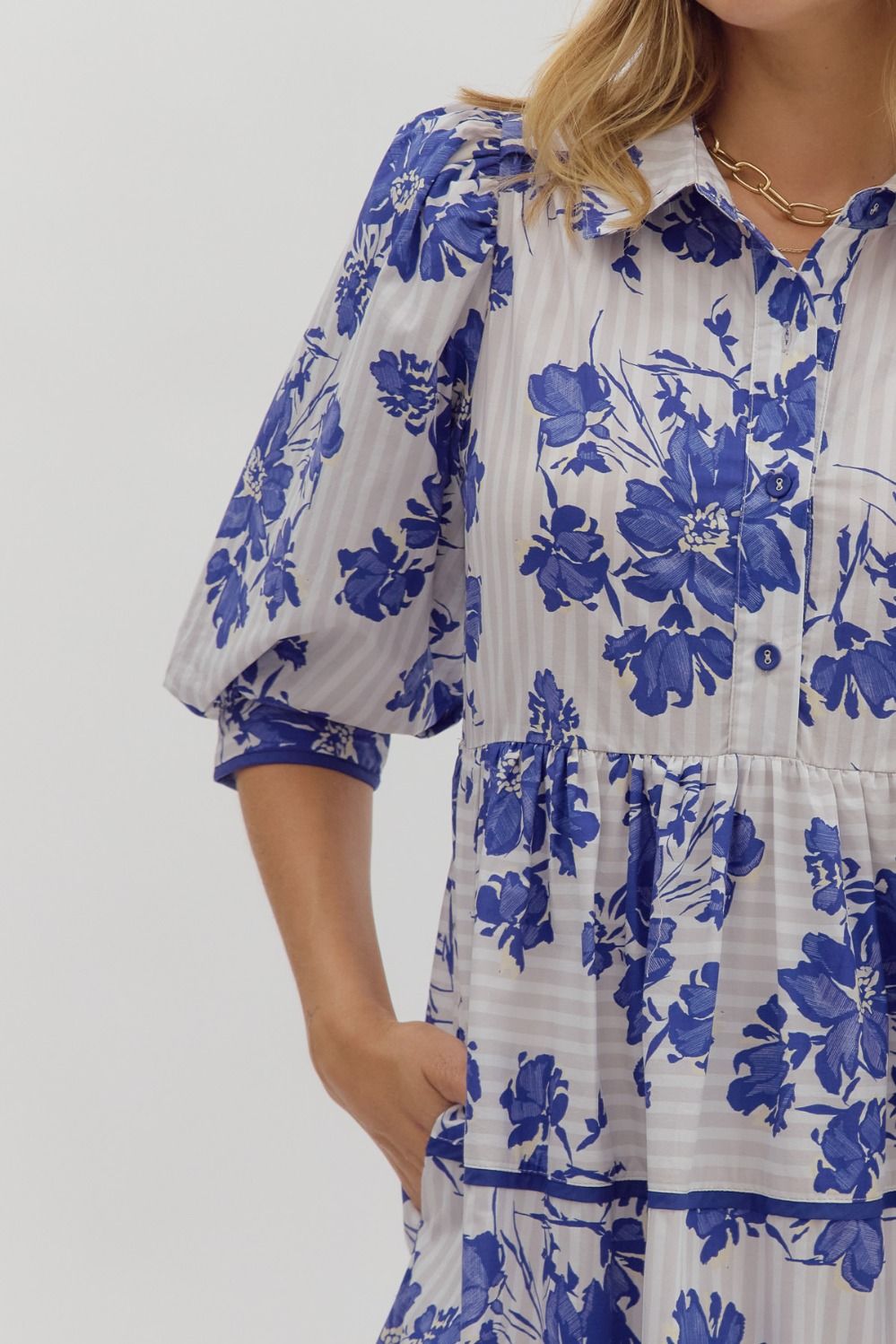 Amalia Blue Floral Dress