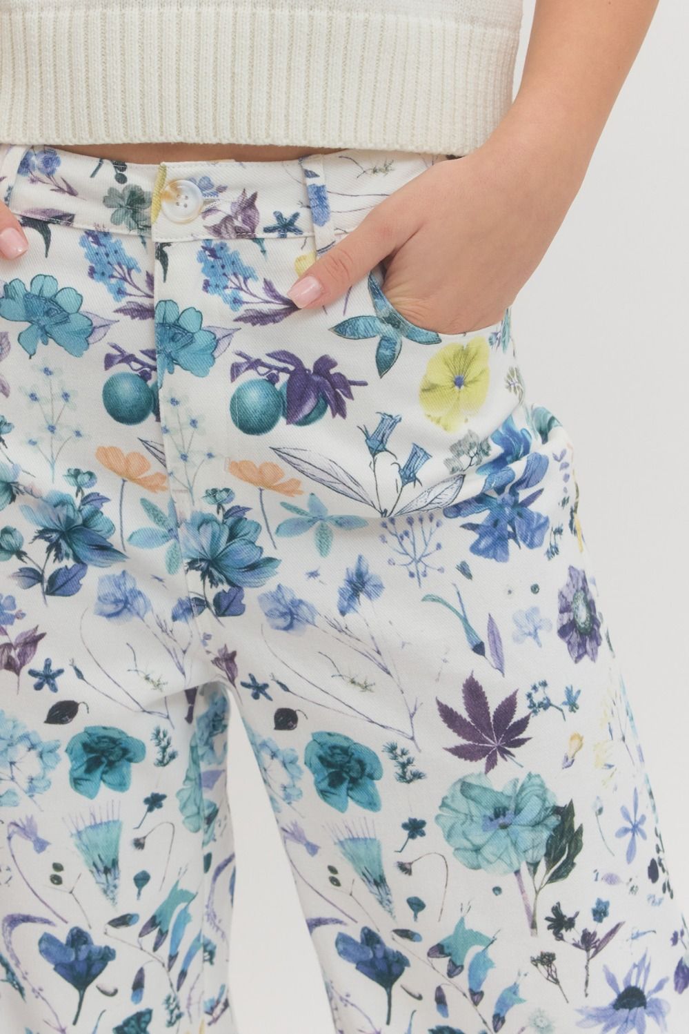 Entro Blue Mix Floral Pants