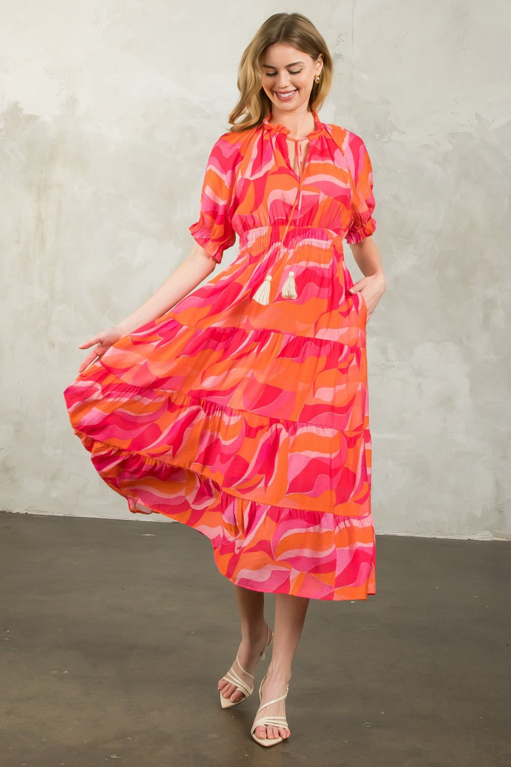 Rebecca Lynn THML Tassle Tie Dress